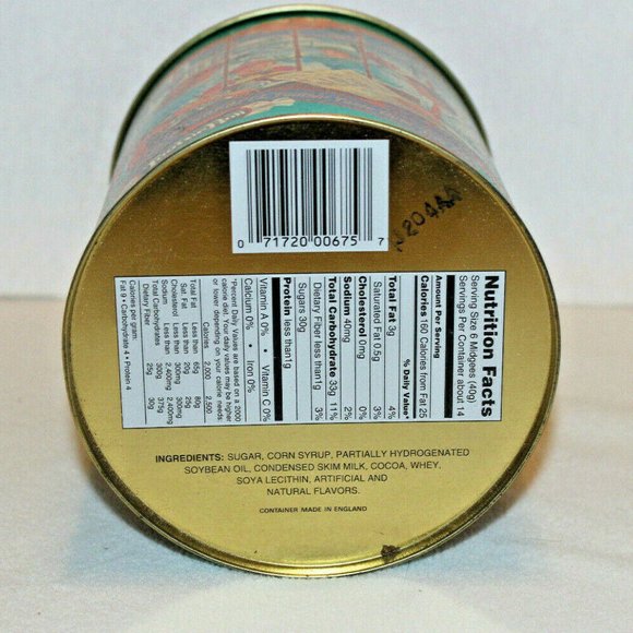 VTG 1994 COLLECTIBLE TOOTSIE ROLL CHRISTMAS TIN CAN 6-5/8” TALL ENGLAND CONTAINE - Picture 5 of 6